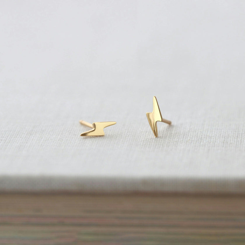 Lightning Bolt Stud Earrings