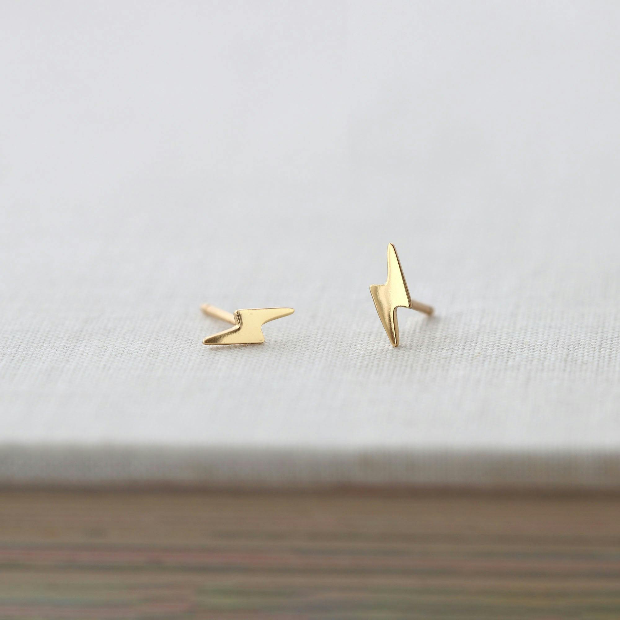 Lightning Bolt Stud Earrings