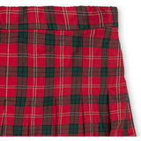 Organic Pleated Midi Skirt, Red