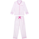 Women's Pink Palm Tree Long PJ Set