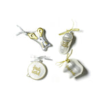 Set of 4 Baby's First Milestones Glass Ornaments