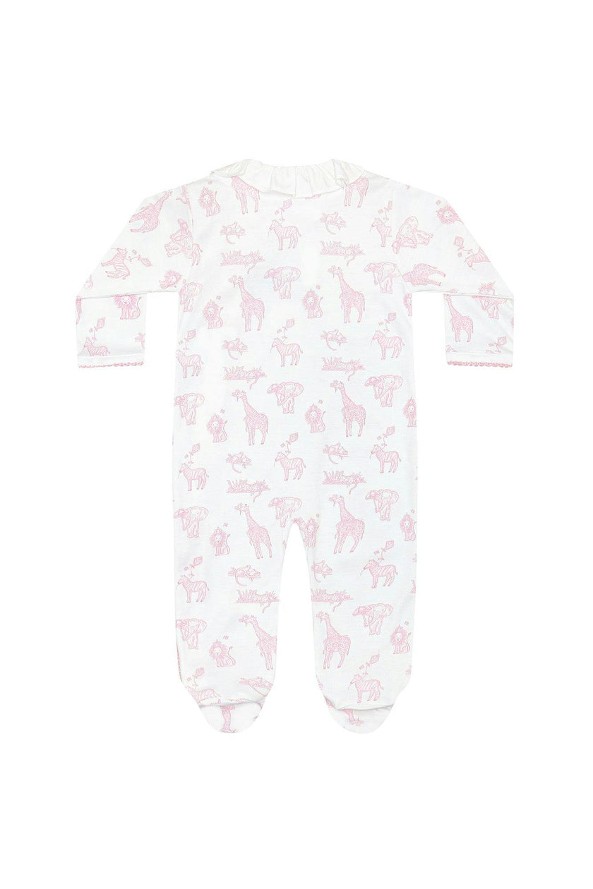 Pink Safari Crossover Footie