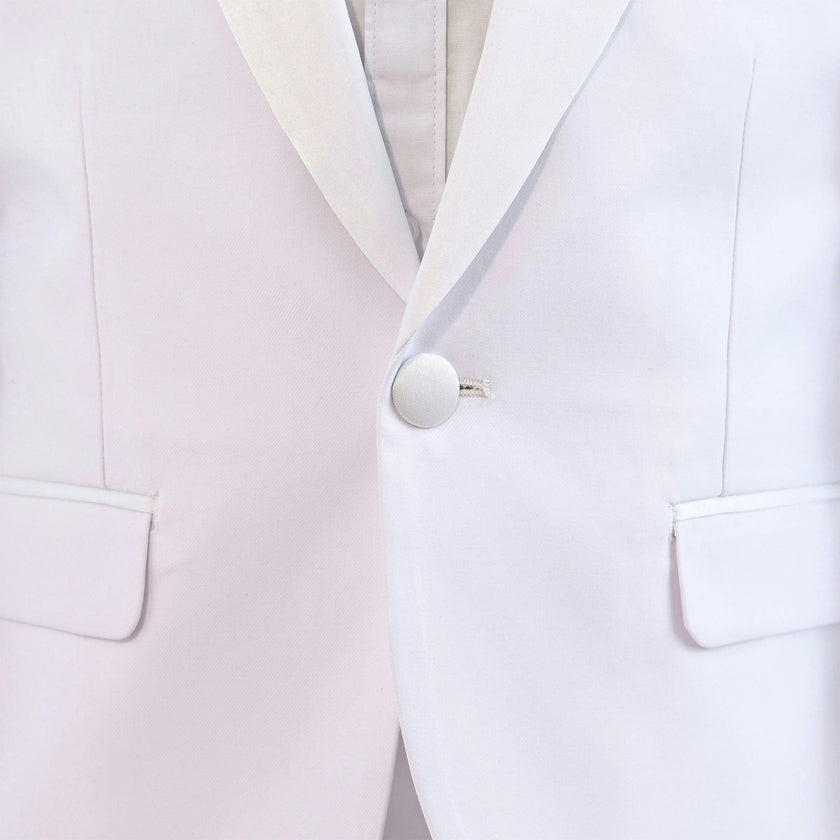 White Shawl Lapel Wool Suit
