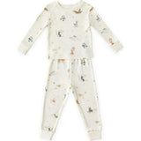 Ribbed Toddler Pajama, White
