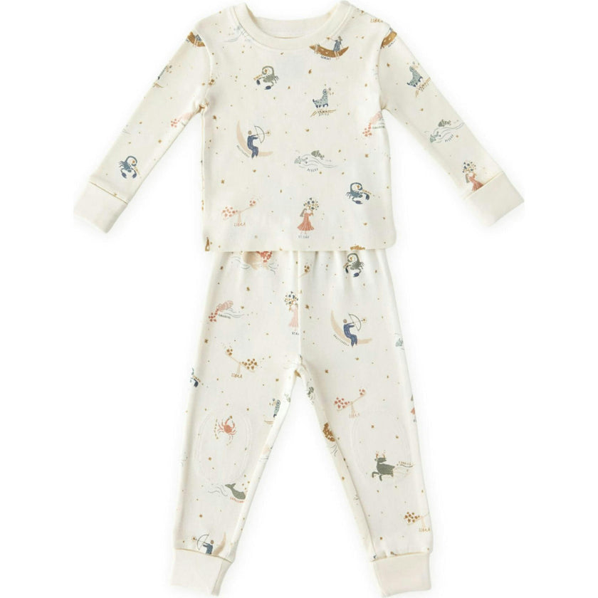 Ribbed Toddler Pajama, White