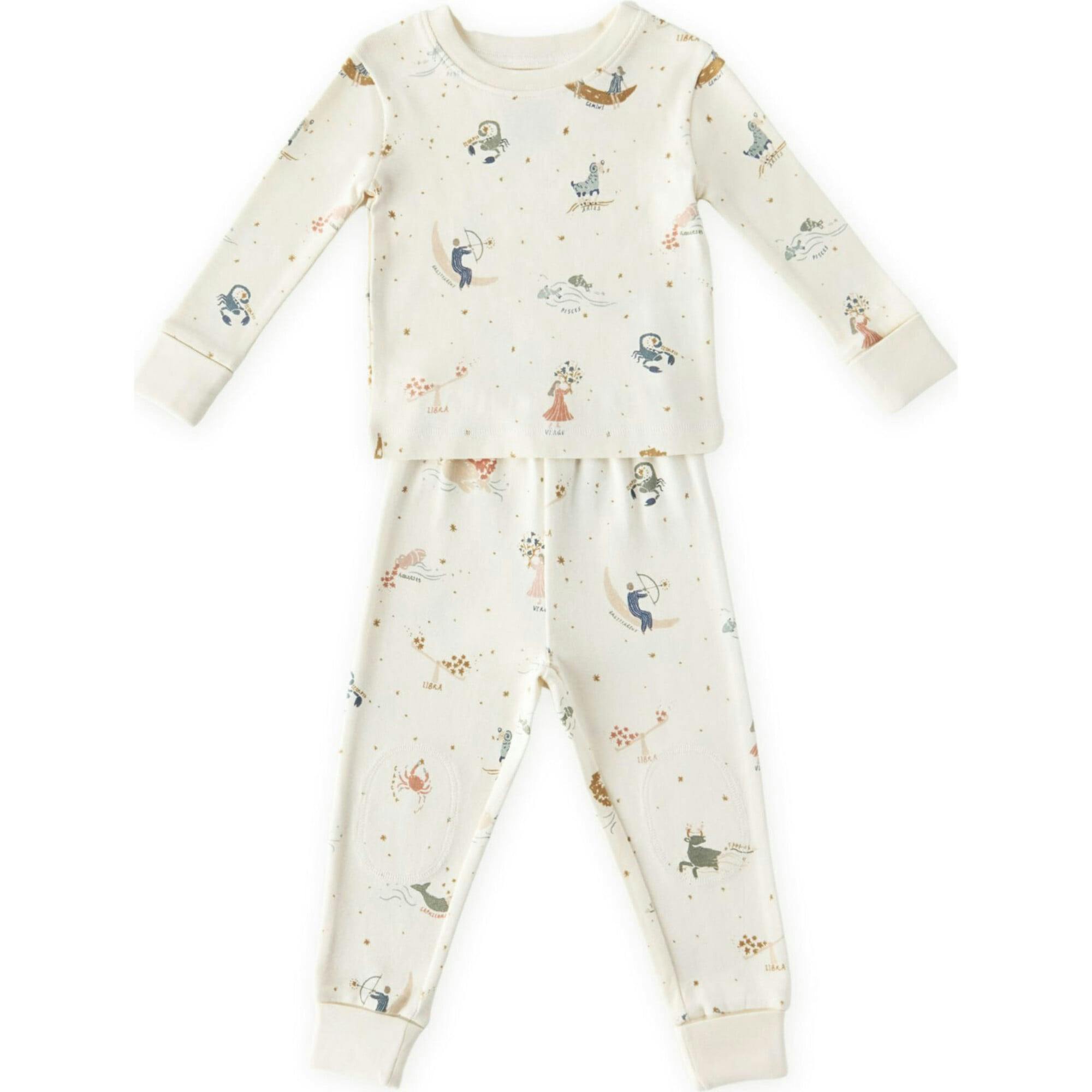 Ribbed Toddler Pajama, White