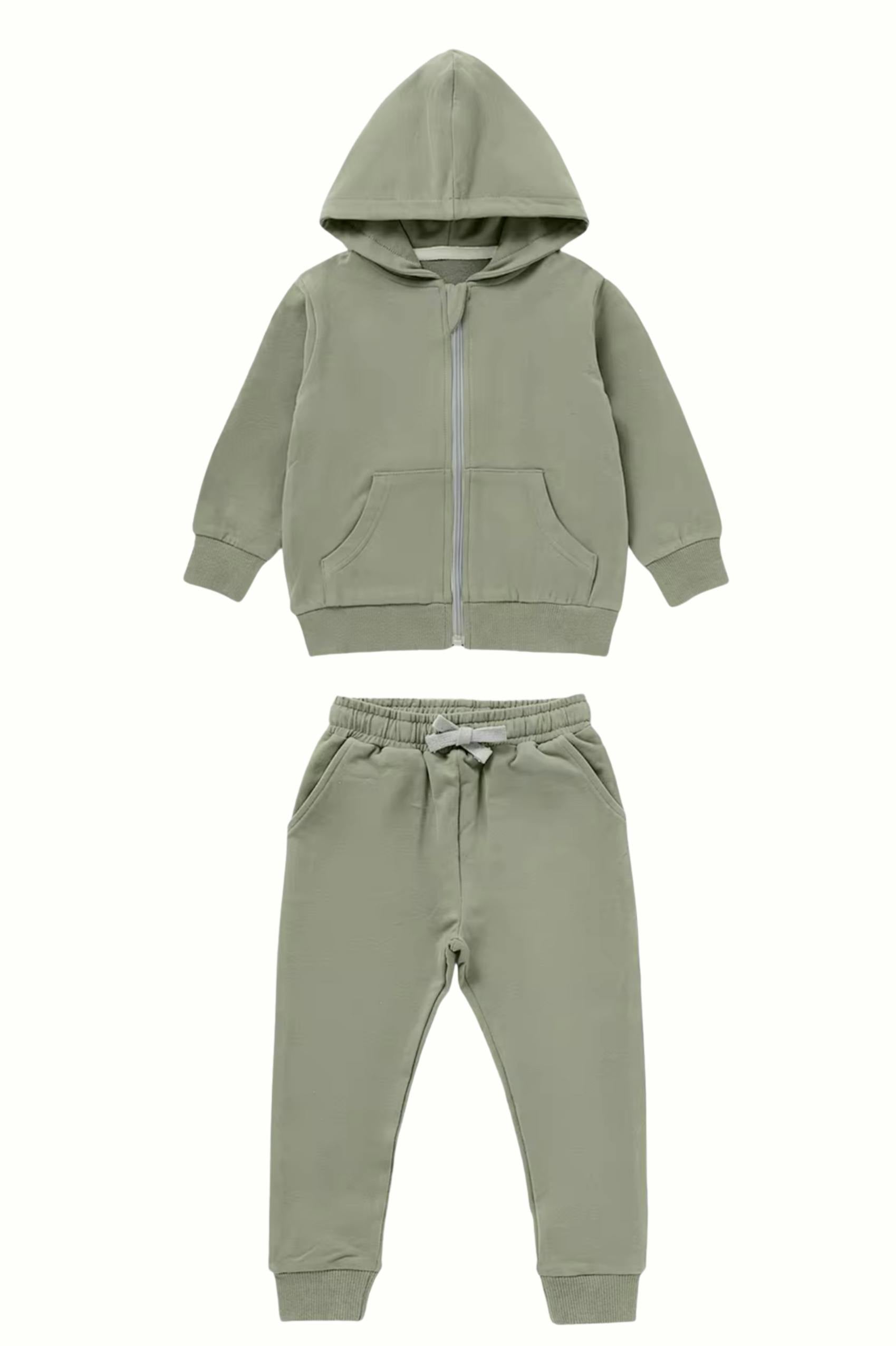 Organic Cotton Explorer Zip Hoodie & Sweatpants Set