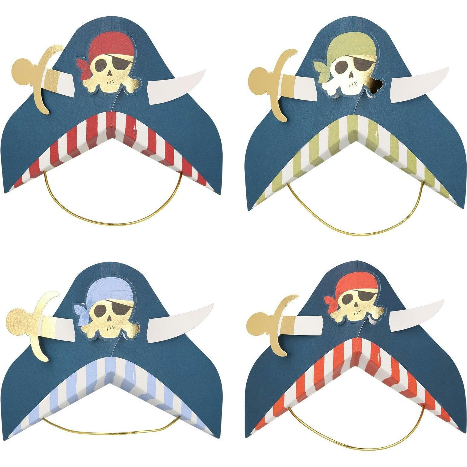 Blue Pirate Party Hats