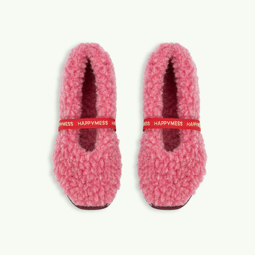 women's merino wool slippers - dusty pink
