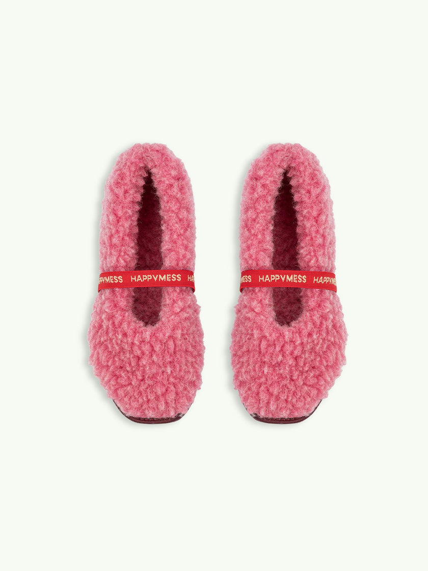 women's merino wool slippers - dusty pink
