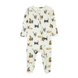 Cotton Stretch Zipper Footed Romper