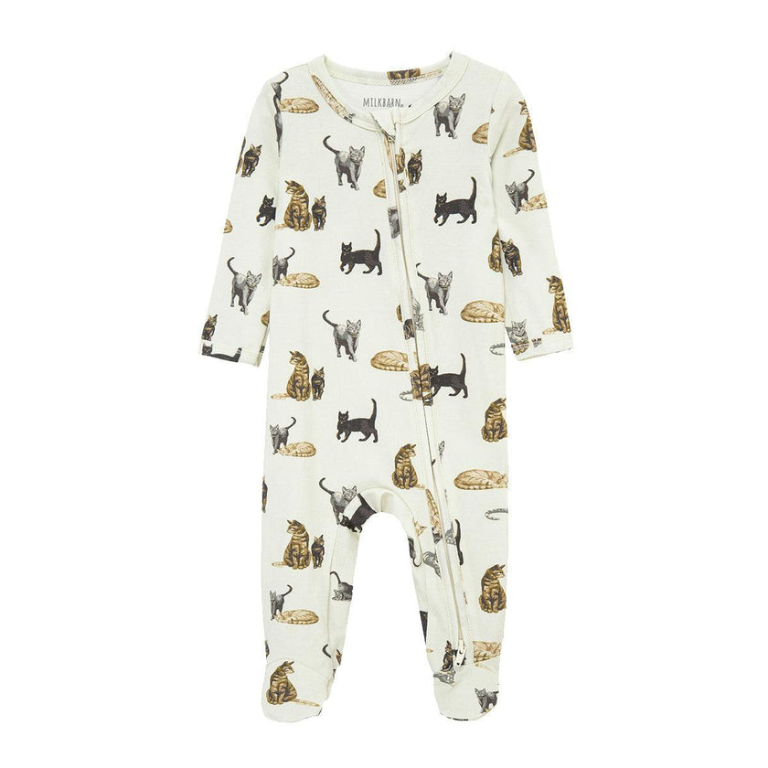 Cotton Stretch Zipper Footed Romper