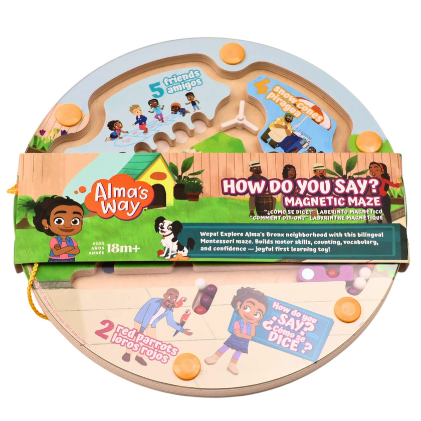 Alma’s Way™ “How Do You Say?” Bilingual Montessori Maze Toy