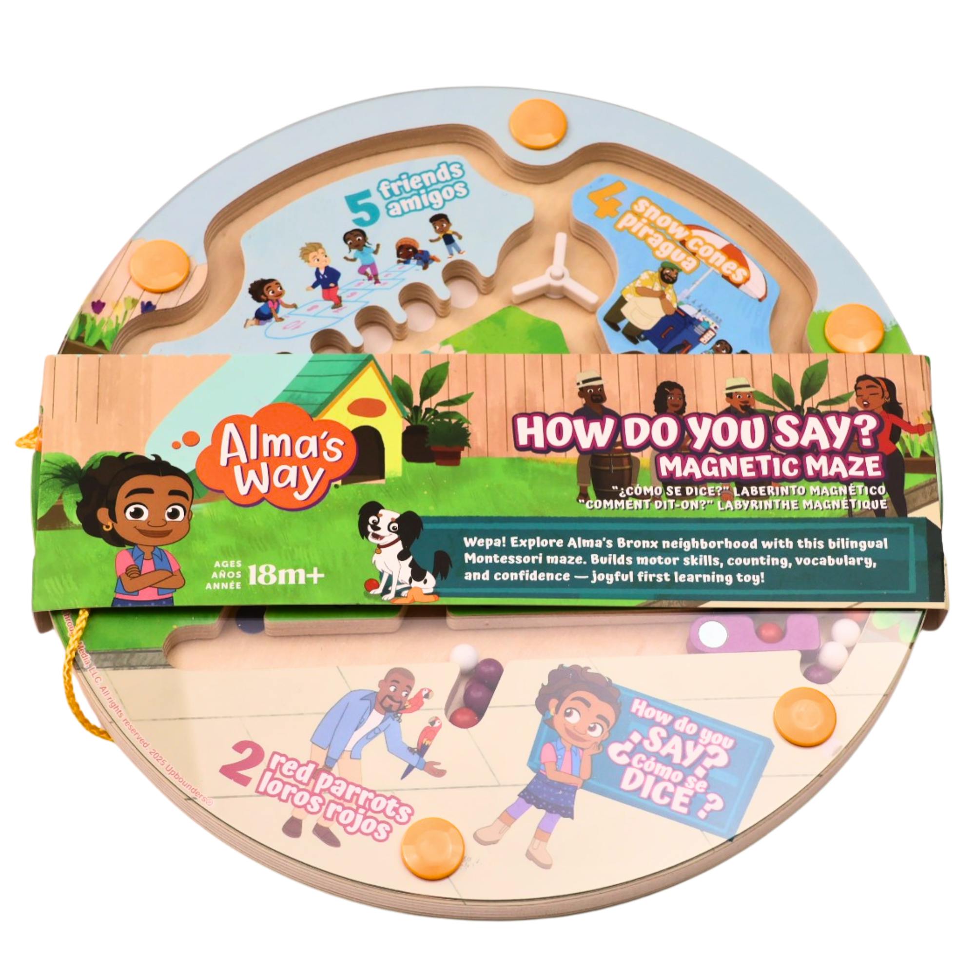 Alma’s Way™ “How Do You Say?” Bilingual Montessori Maze Toy