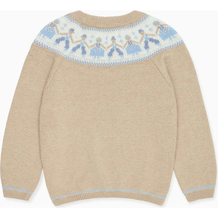 Oatmeal Folk Cotton Boy Jumper