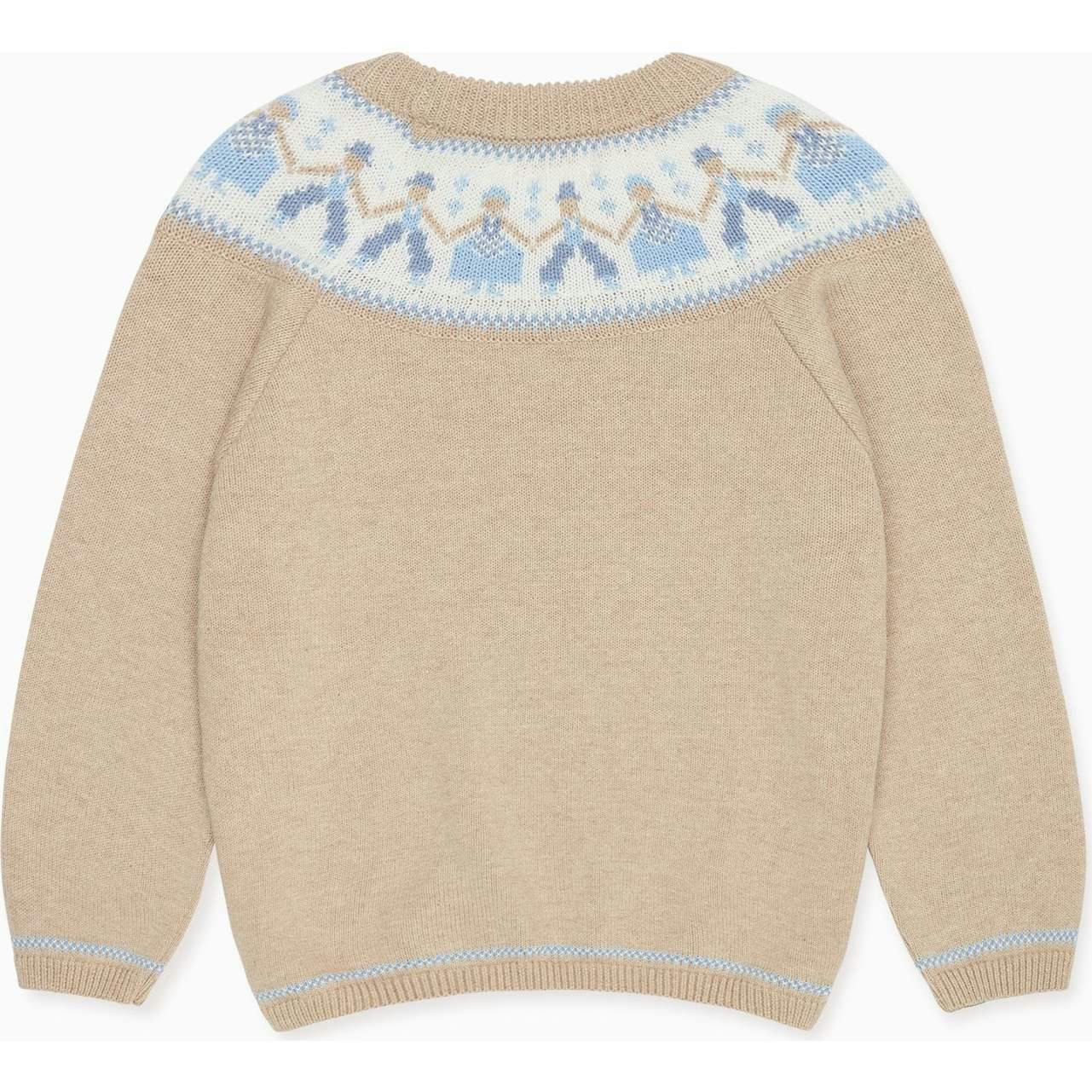 Oatmeal Folk Cotton Boy Jumper