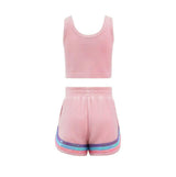 Rainbow Velour Sequin Tank Set