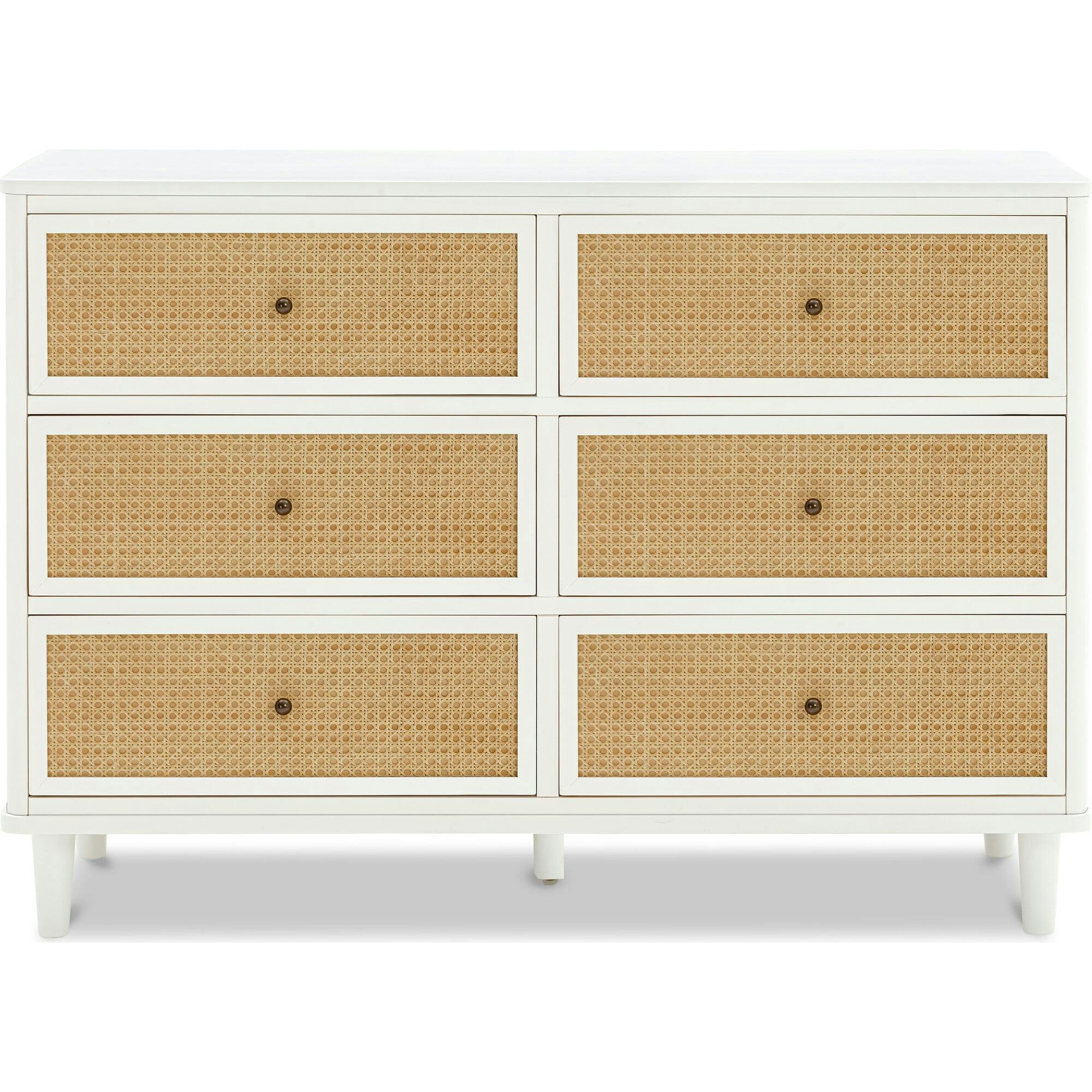 Marin with Cane 6 Drawer Dresser