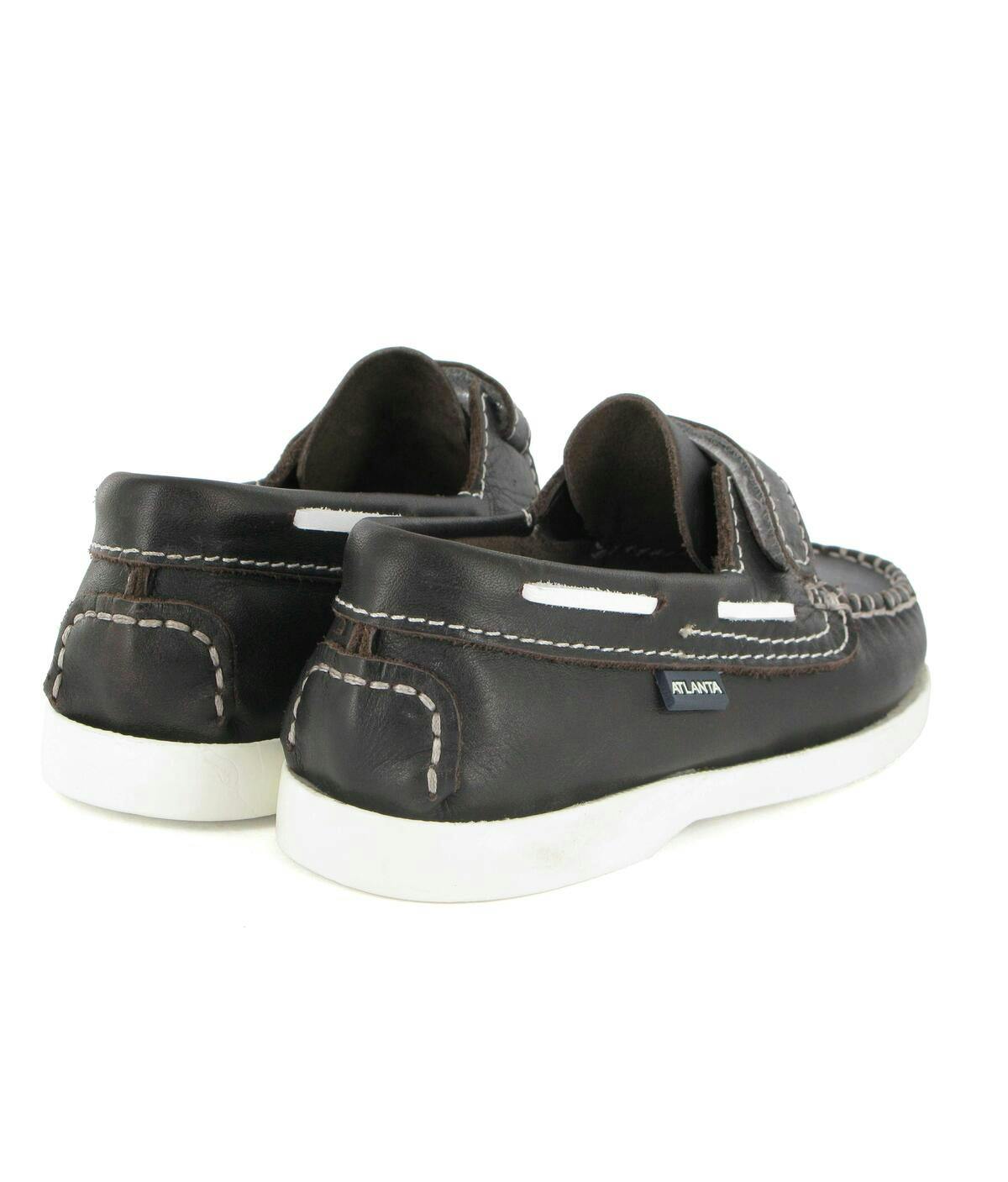 Leather Boat Shoes, Dark Brown