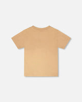 Organic Cotton Short Sleeve T-Shirt Beige