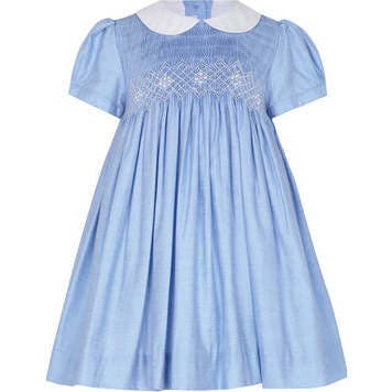 Blue Nella Smocked Dress