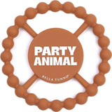 Party Animal Beaded Round Grip Silicon Teether
