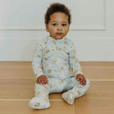 Zip-Up Footie Pajama - Chip