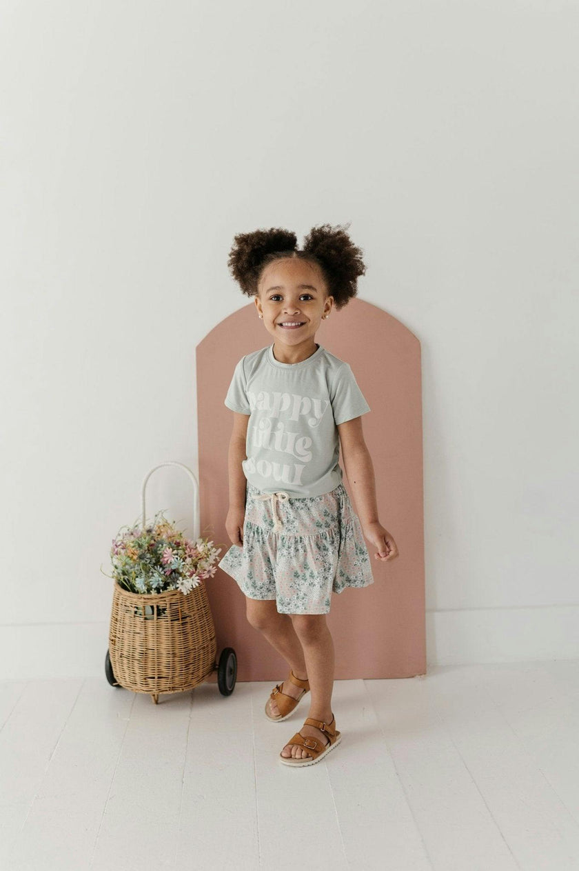 Girl's Short Sleeve Tee in Happy Little Soul