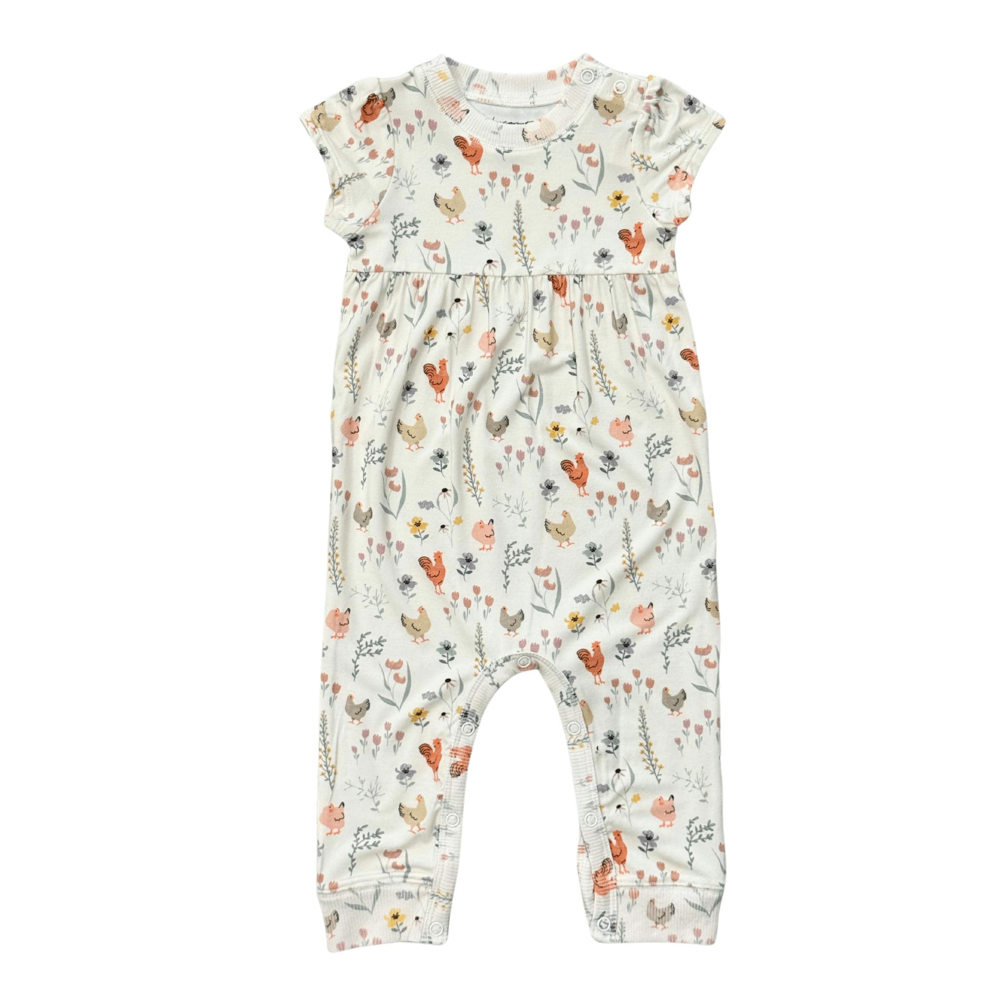 Girl's Short Sleeve Pant Romper