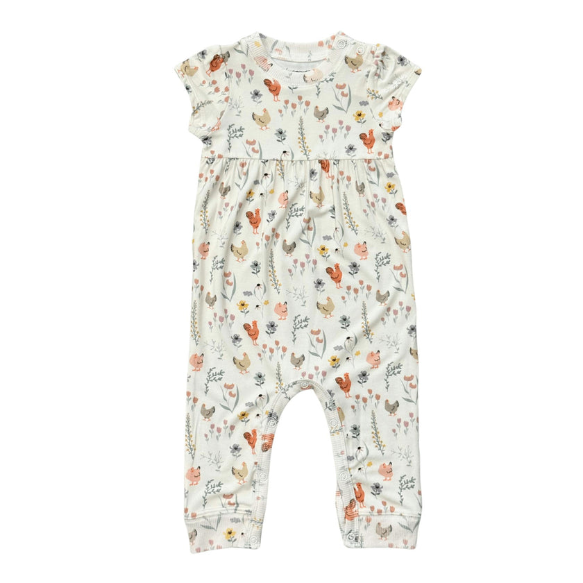 Girl's Short Sleeve Pant Romper