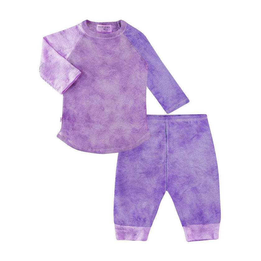 Garment Dyed Marble Slub Rib Tee and Jogger Set