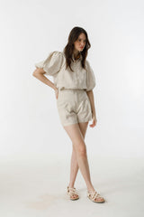Frida Linen Shorts - Natural