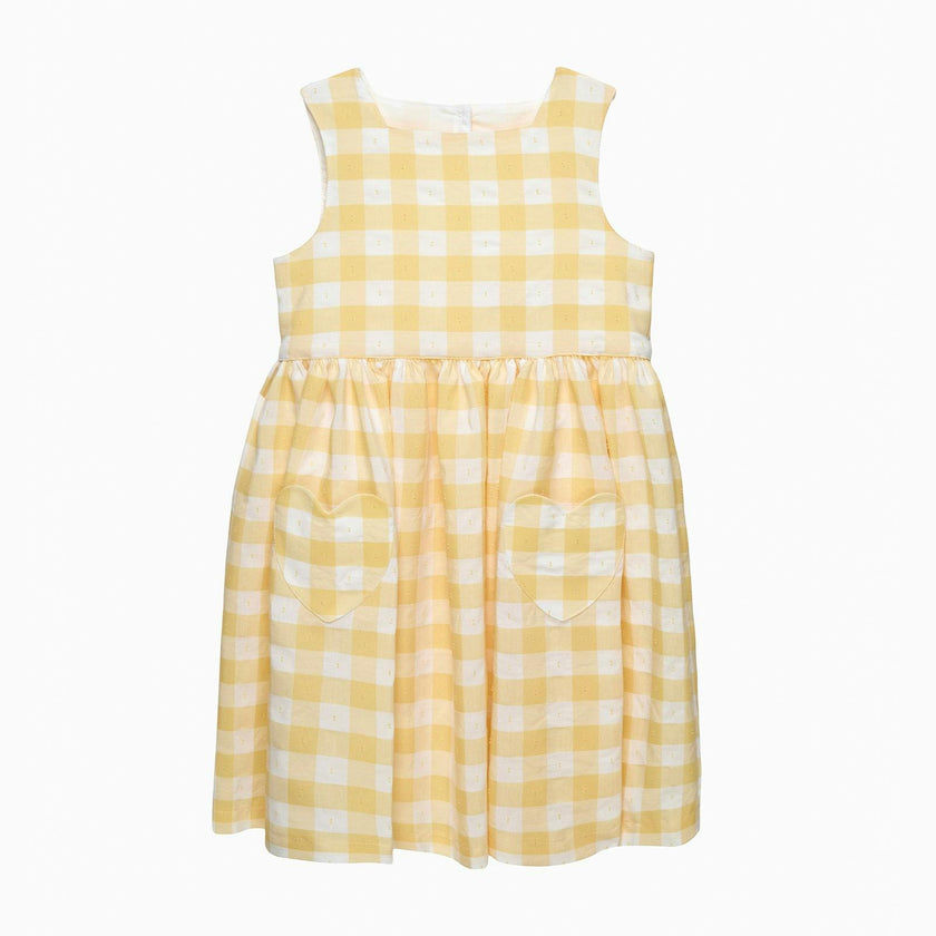 Valentina Heart Dress in Yellow
