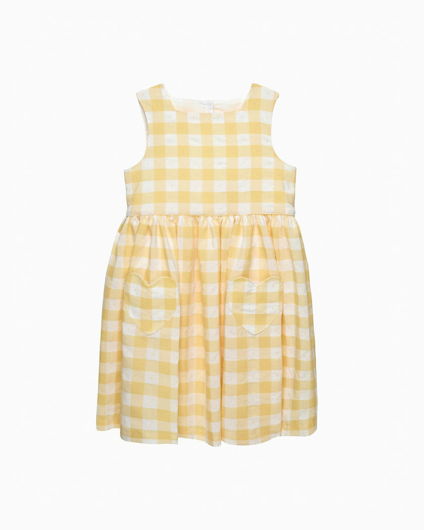 Valentina Heart Dress in Yellow