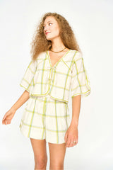 Track Short in Belize Plaid