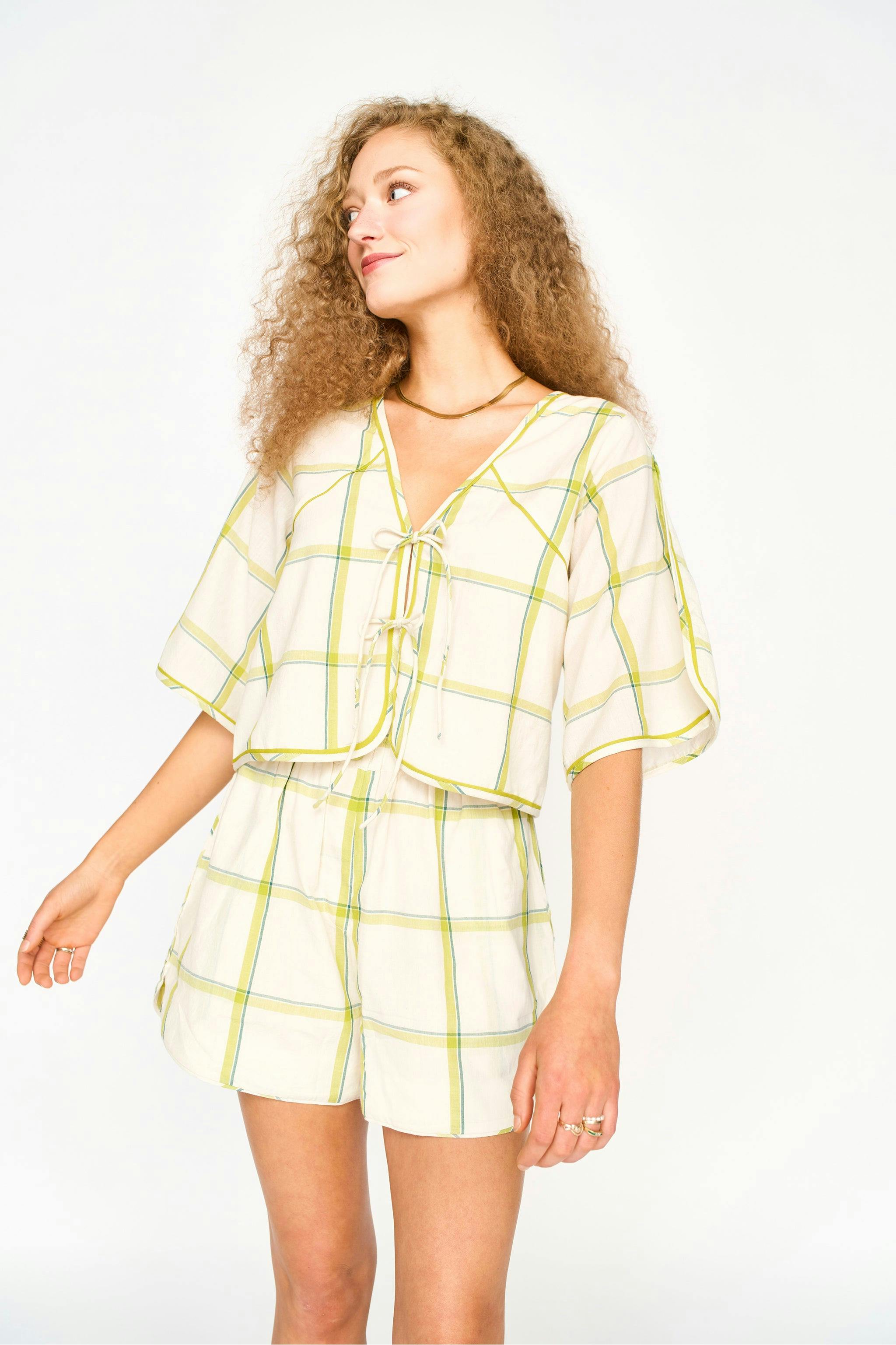Track Short in Belize Plaid