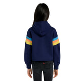 Navy Logo Print Hoodie