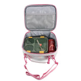 Junior Backpack with Lunch Box and 14oz Water Bottle For School in Metallic Silver