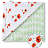 Organic Muslin Four-Layer Reversible Snug Blanket