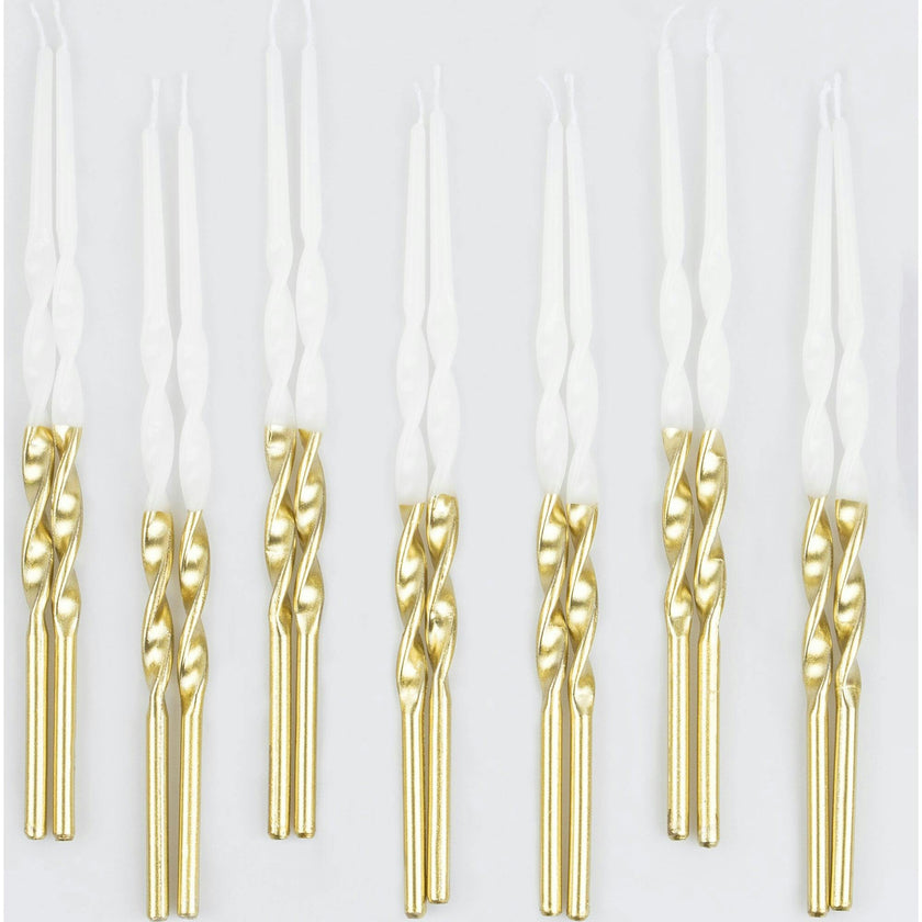Gold Dipped Twisted Candles