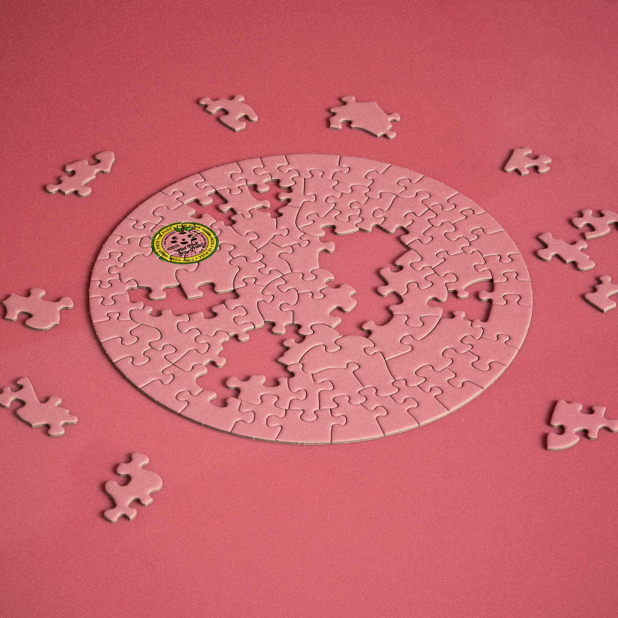 Flat Pink Grapefruit Puzzle