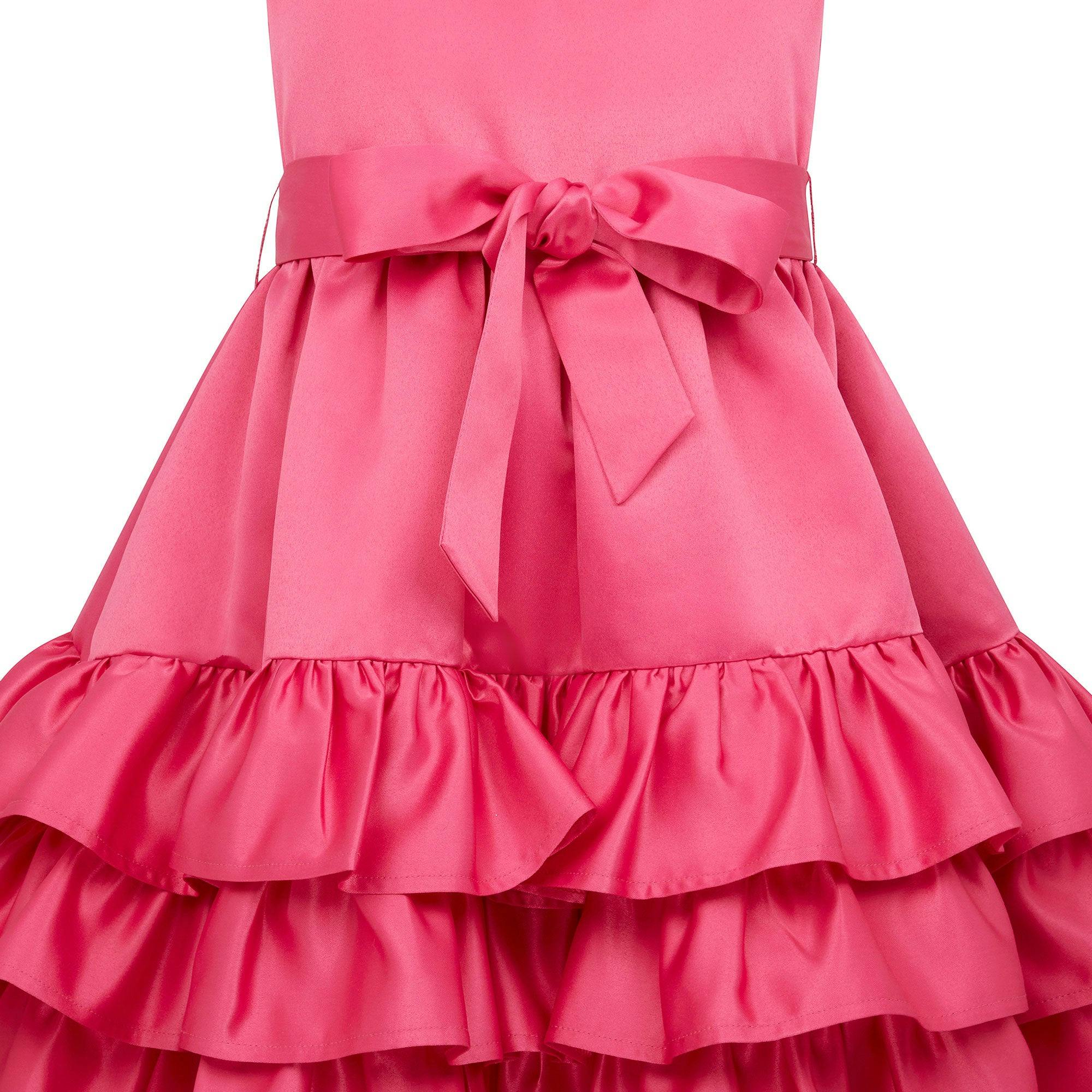 Arabella Frill Satin Party Dress
