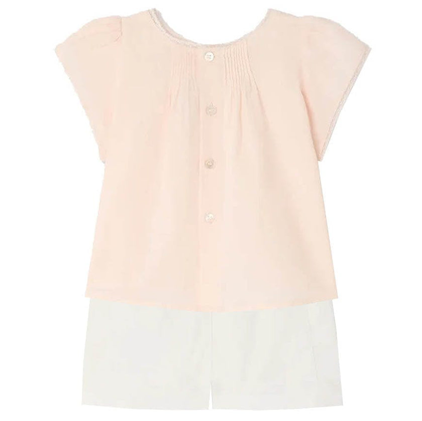 BONPOINT Lacacia Vintage Lace Baby Set - Rose/White