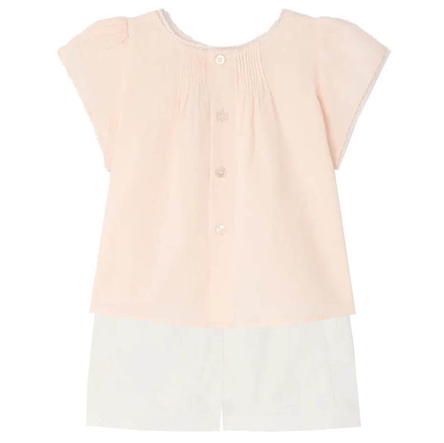 BONPOINT Lacacia Vintage Lace Baby Set - Rose/White