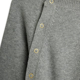 MINI RODINI Rabbit Ear Knit Jumpsuit - Grey Melange