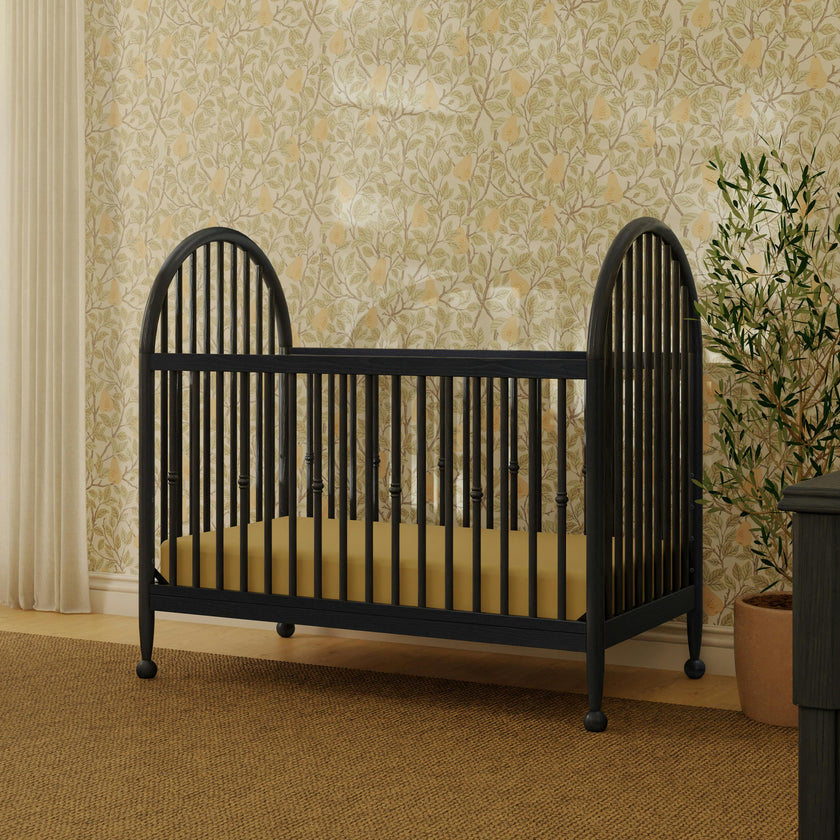 Alouette 3-in-1 Convertible Spindle Crib in Archival Black