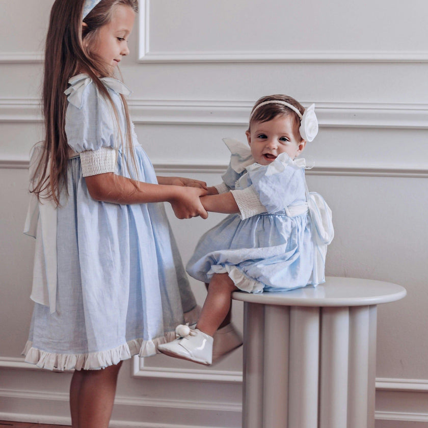 Charlotte Baby Blue Linen Dress