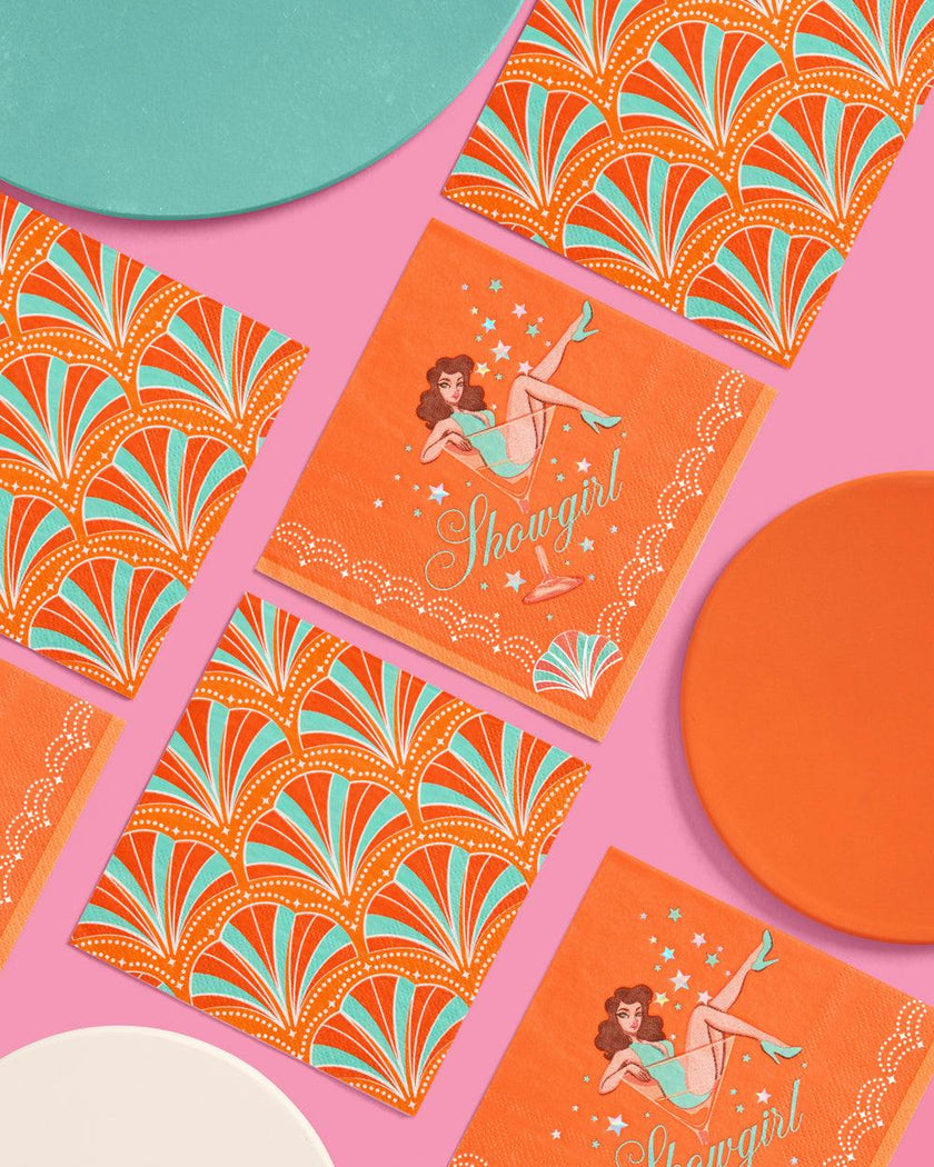 Showgirl Napkins - 24 cocktail napkins