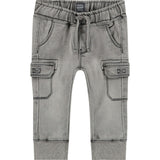 Cuffed Cargo Style Pocket Denim Joggers