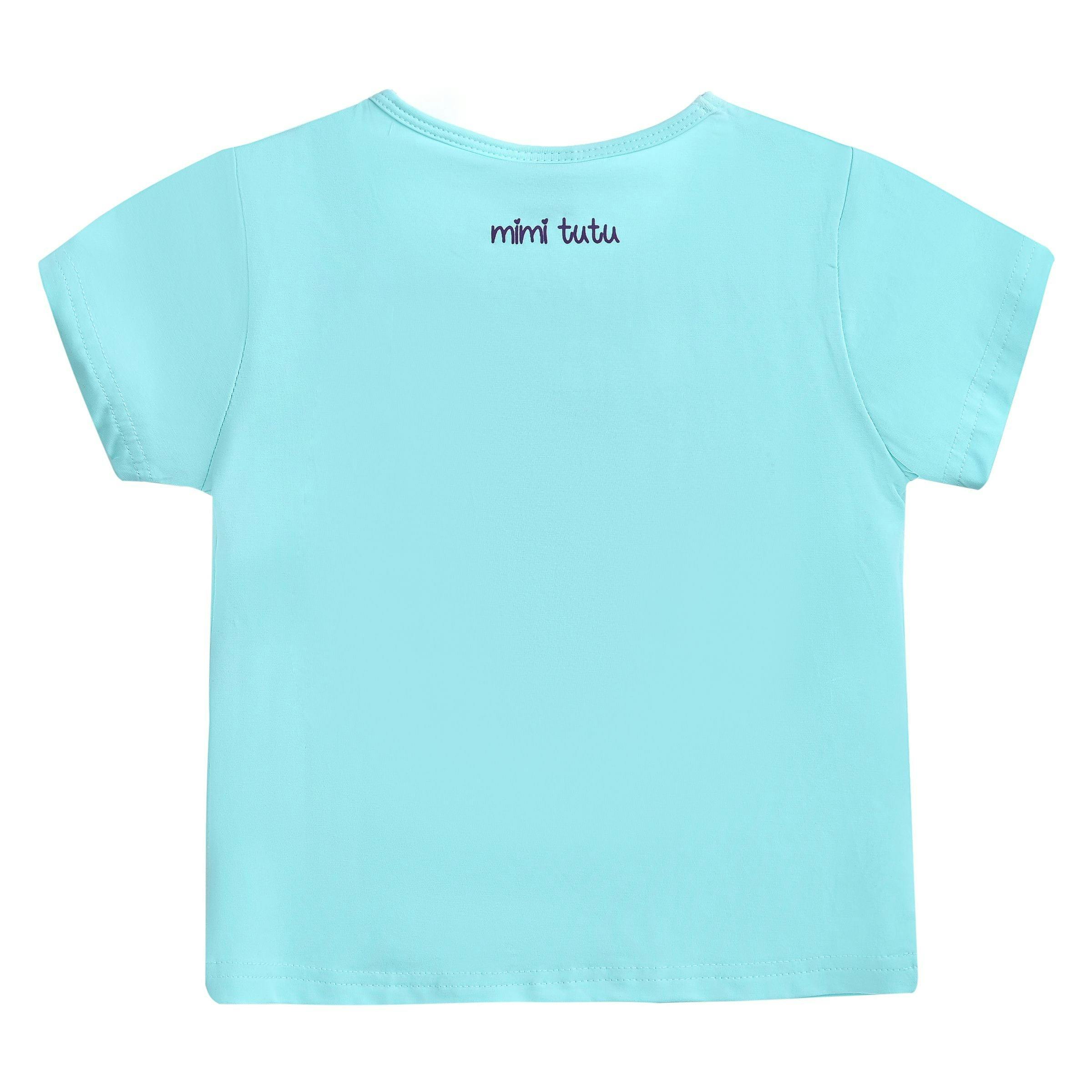 Blue Cat Applique T-Shirt